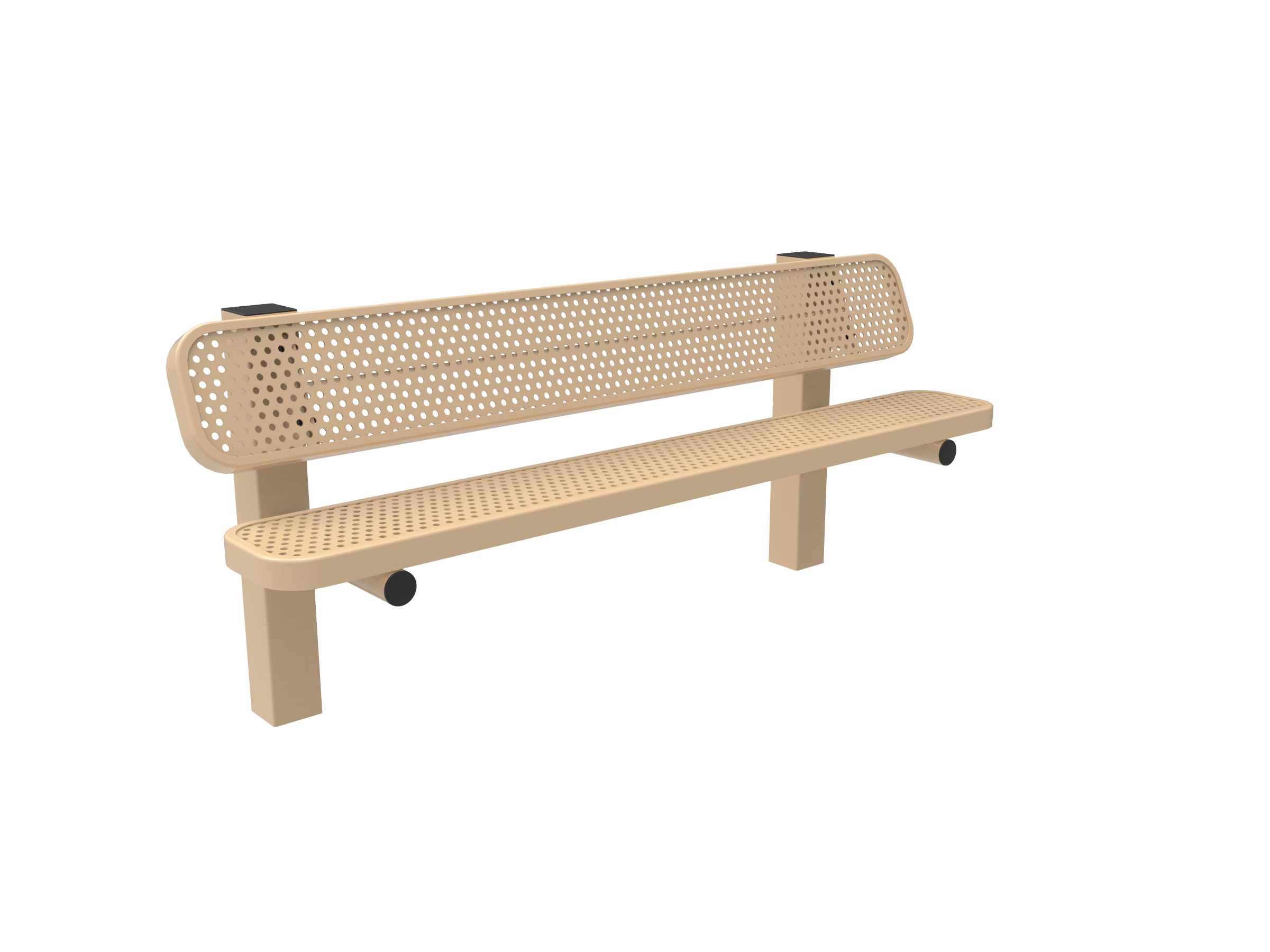 Lexington Single Pedestal Bench with Back