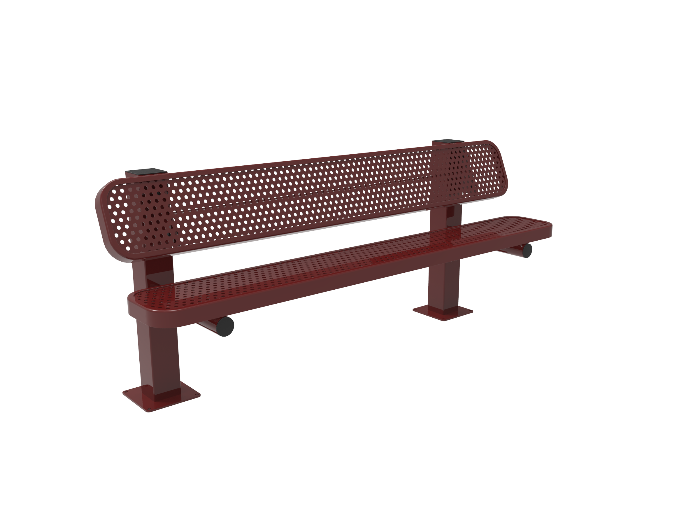 Rivendale Single Pedestal Bench with Back