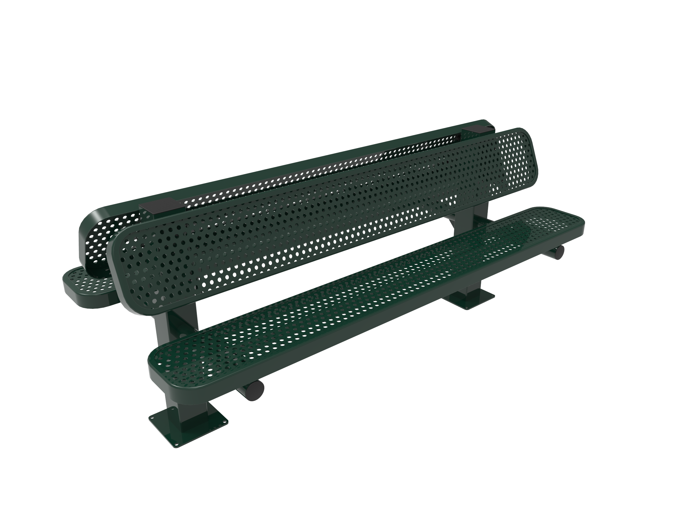 Rivendale Double Pedestal Bench with Back