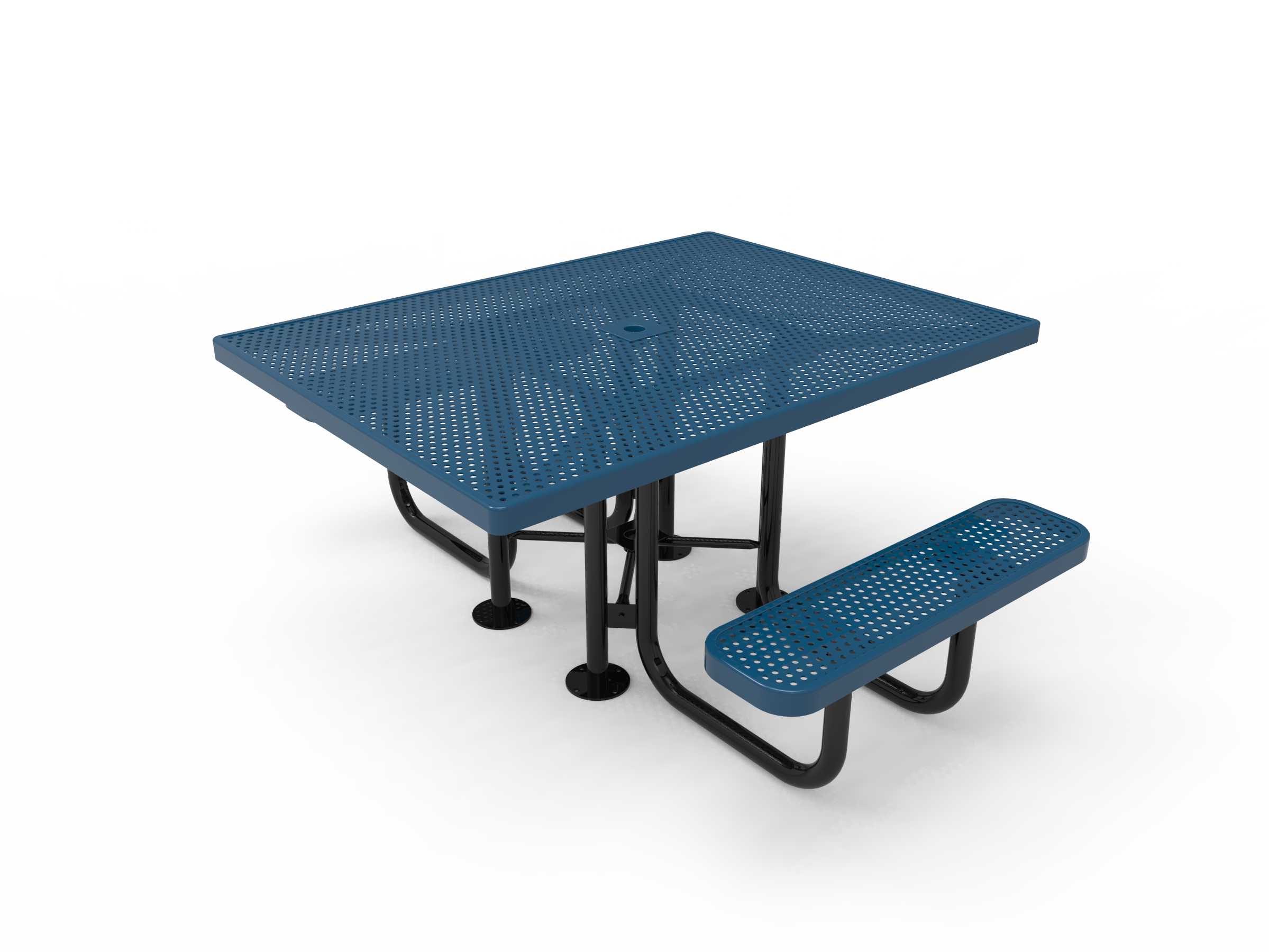 Rivendale Square Portable Table - ADA Accessible, Frame with Powder Coat Finish, Top and Seats with Standard Thermoplastic Coating