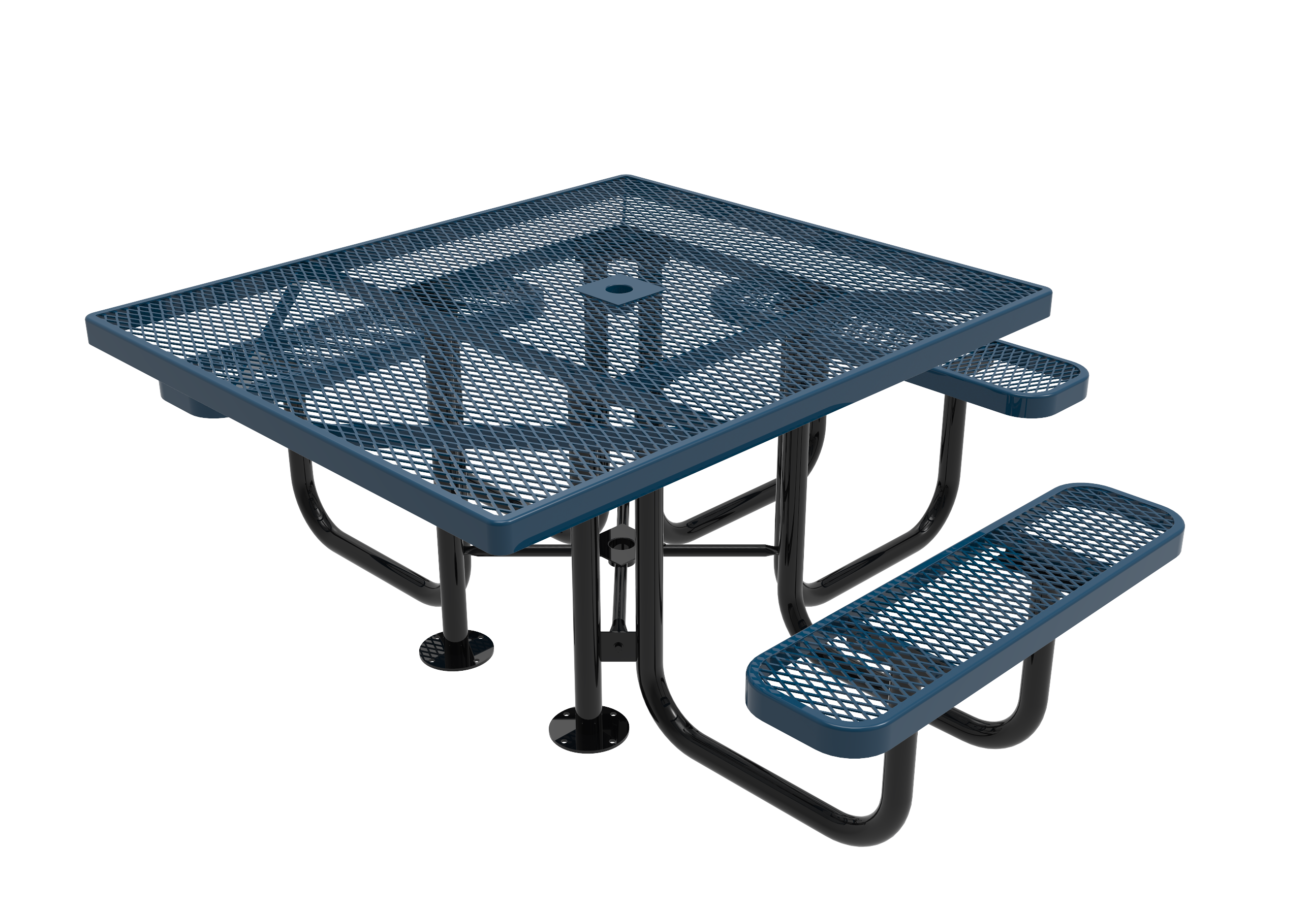Lexington Square Portable Table - ADA Accessible, Frame with Powder Coat Finish, Top and Seats with Advanced DuraLex Coating