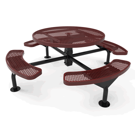 Lexington Round Nexus Pedestal Table, Frame with Powder Coat Finish, Top and Seats with Advanced DuraLex Coating