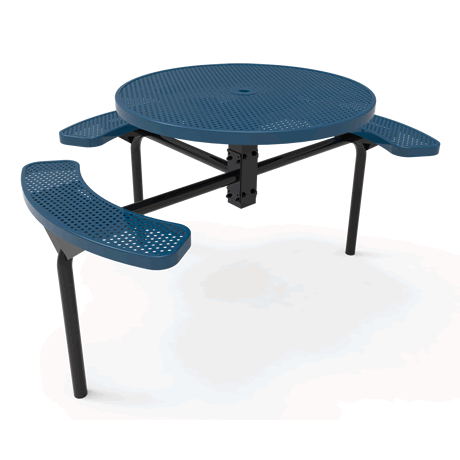 Lexington Round Nexus Pedestal Table - ADA Accessible, Frame with Powder Coat Finish, Top and Seats with Advanced DuraLex Coating