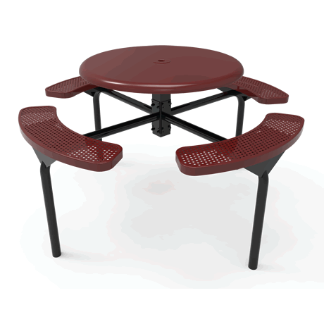 Lexington Octagon Nexus Pedestal Table with Solid Top, Frame with Powder Coat Finish, Top and Seats with Advanced DuraLex Coating