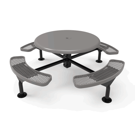 Lexington Octagon Nexus Pedestal Table with Solid Top, Frame with Powder Coat Finish, Top and Seats with Advanced DuraLex Coating