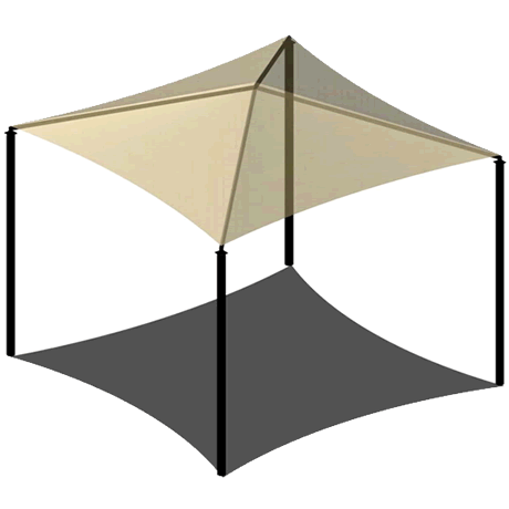 Four Post Pyramid 8EH x 10' Shade Structure