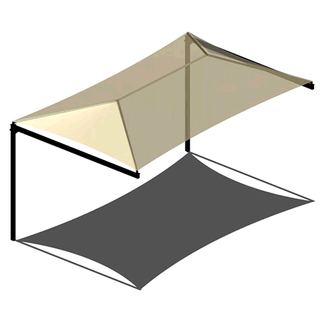Single Post Cantilever Hip 8EH x 8x14 Shade Structure