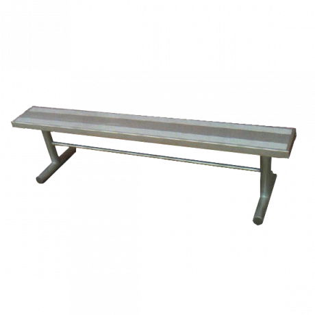 Portable Backless Bench with Aluminum Plank Seat