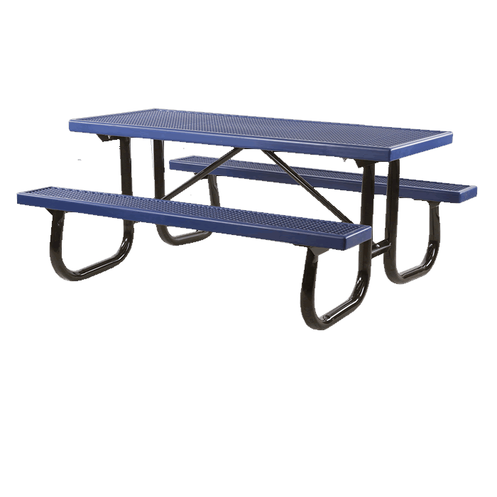 Shenandoah Welded Frame Picnic Table with Plastisol Coated Top and Benches