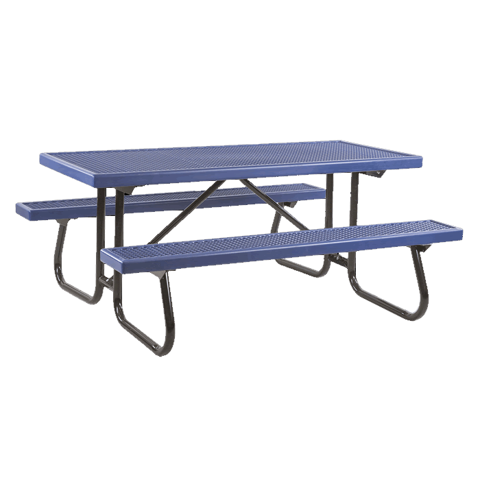 St. James Welded Frame Picnic Table with Plastisol Coated Top and Benches