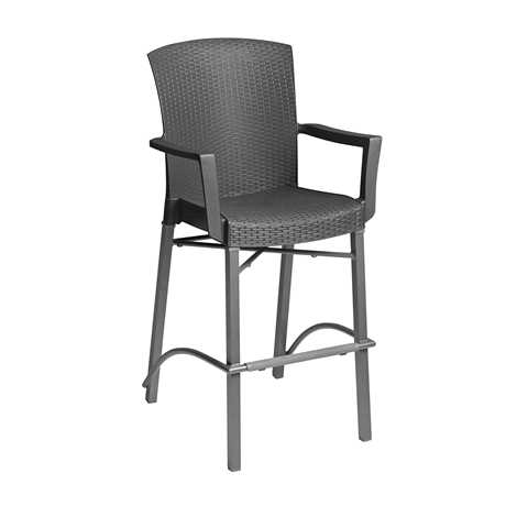 Havana Classic Barstool with Arms - Charcoal