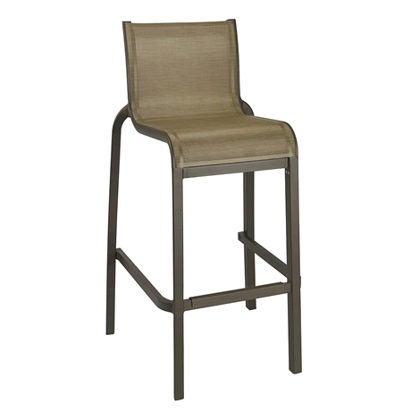 Sunset Armless Barstool - Fusion Bronze Frame with Cognac Sling