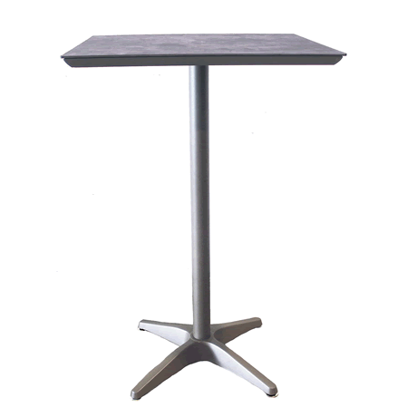 Sunset Square Bar Height Table - Concrete Top on Platinum Gray Base