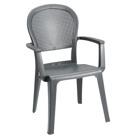 Seville Highback Stacking Armchair - Charcoal