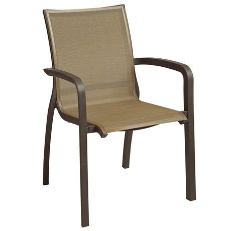 Sunset Stacking Armchair - Fusion Bronze Frame with Cognac Sling