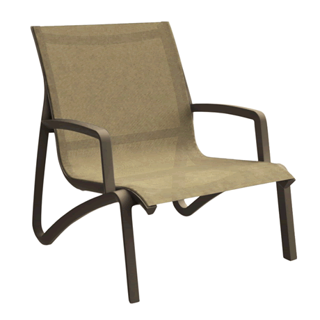 Sunset Lounge Chair - Fusion Bronze Frame with Cognac Sling