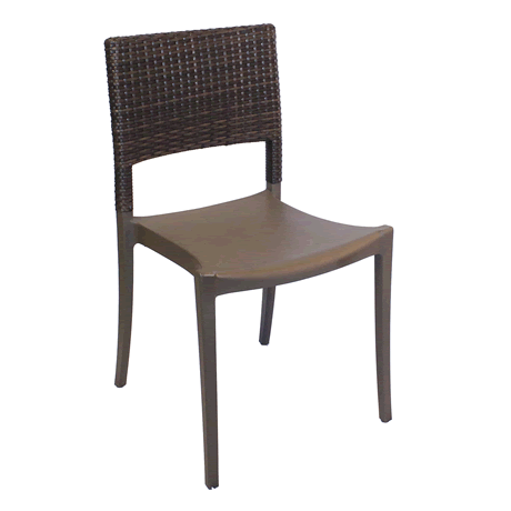 Java Stacking Wicker Side Chair - Bronze