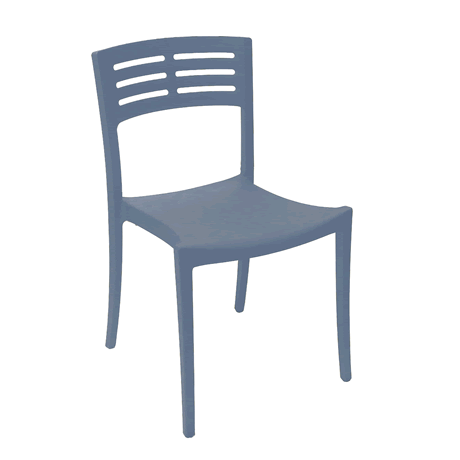 Vogue Stacking Side Chair - Blue Denim
