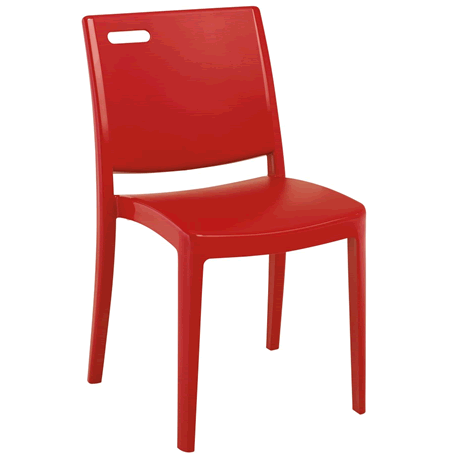Metro Stacking Chair - Apple Red