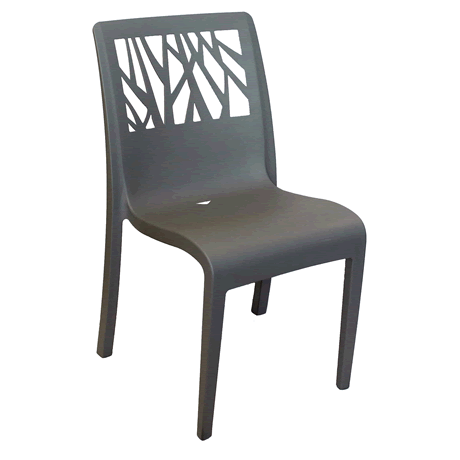 Vegetal Stacking Side Chair - Charcoal