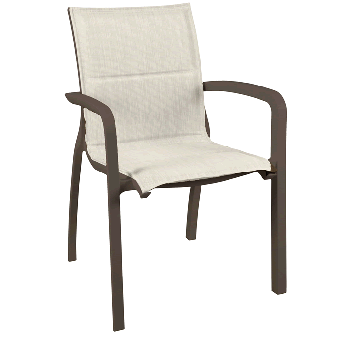 Sunset Comfort Armchair - Fusion Bronze Frame with Beige Sling
