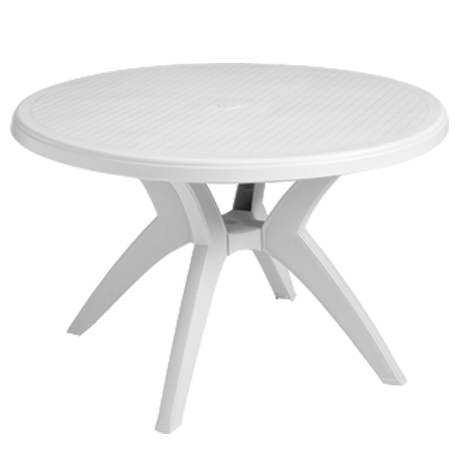 Ibiza 46" Round Pedestal Table - White