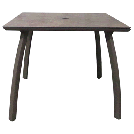 Sunset Square Table - Lave Top on Fusion Bronze Base