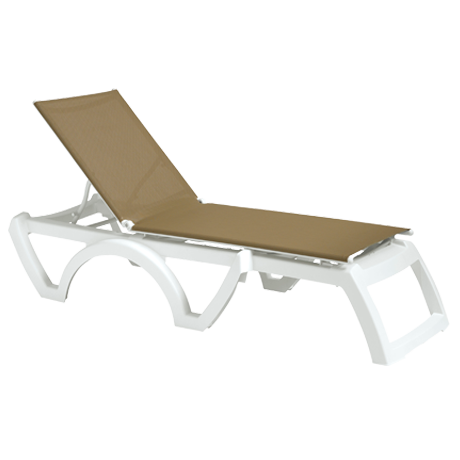 Jamaica Beach Adjustable Sling Chaise Lounge without Arms