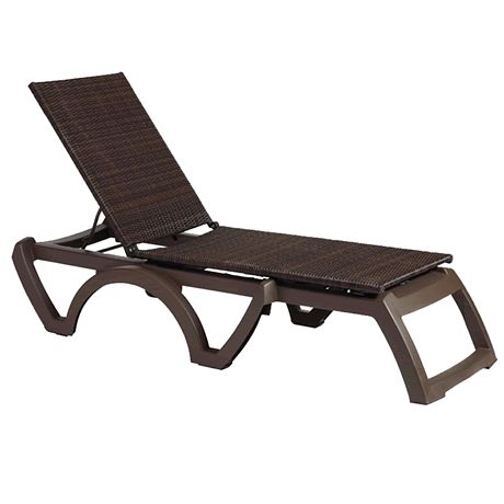 Java All-Weather Wicker Chaise Lounge - Bronze