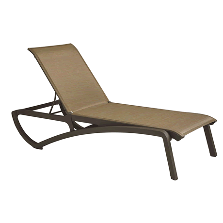 Sunset Chaise Lounge - Fusion Bronze Frame with Cognac Sling
