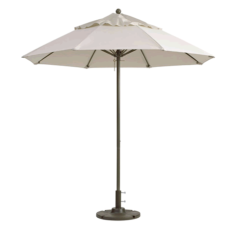 Windmaster Round Fiberglass Umbrella with 1-1/2" Aluminum Pole - Canvas