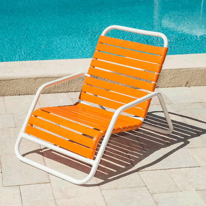 Aruba Strap Sand Chair with Round Aluminum Frame