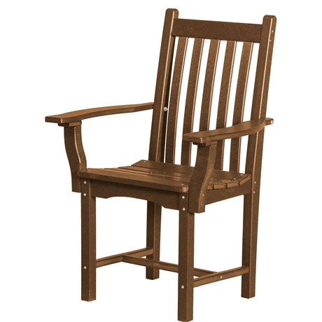 Dining Height Side Chair with Arms - Tudor Brown