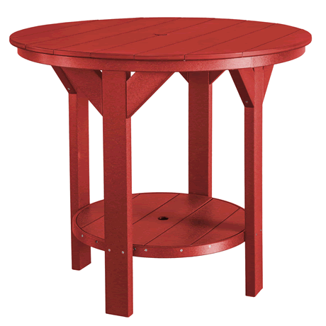 Counter Height Pub Table - Cardinal Red