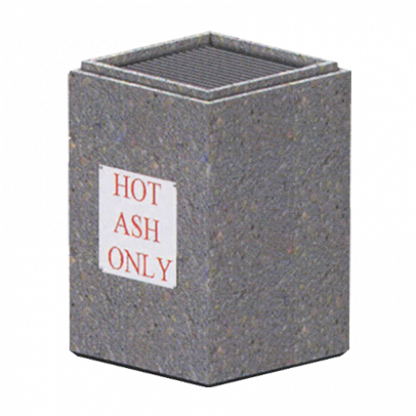 Square Concrete Hot Ash Receptacle