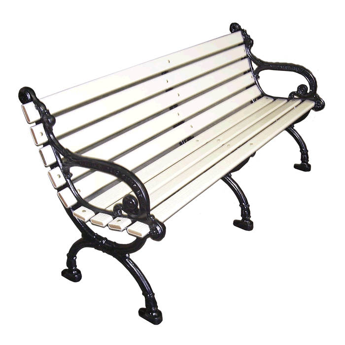 Victorian Bench with Aluminum Slat Seat and Back