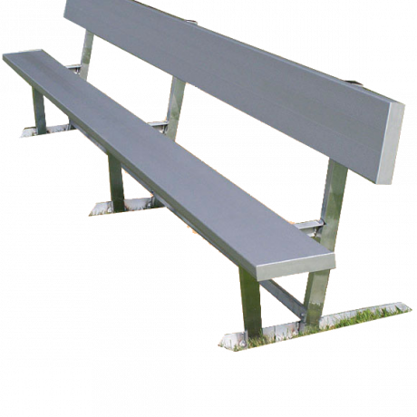 Portable Players Bench, Backrest, Aluminum Legs