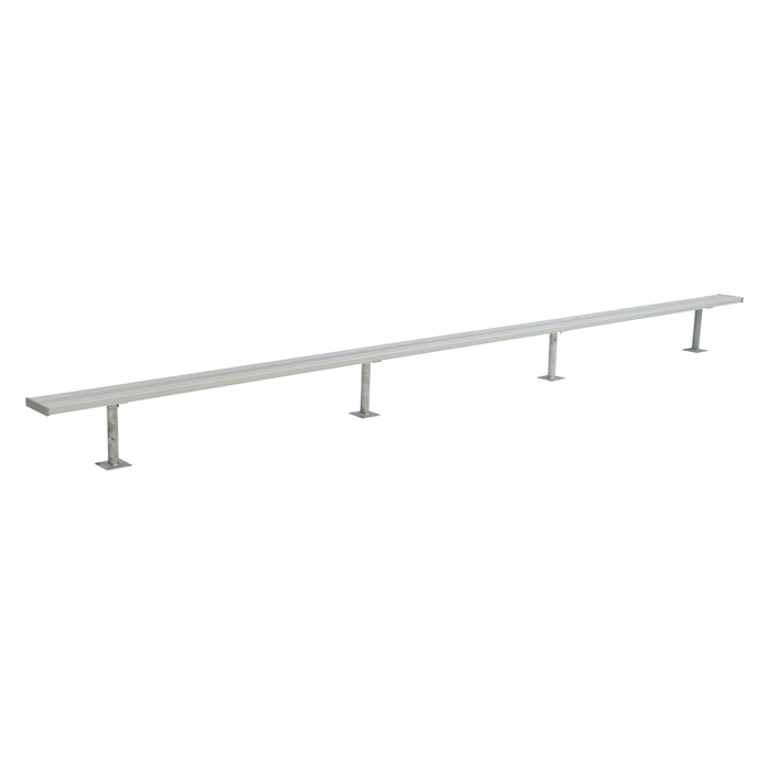 Permanent Players Bench With Steel Legs, Without Backrest, Surface Mount