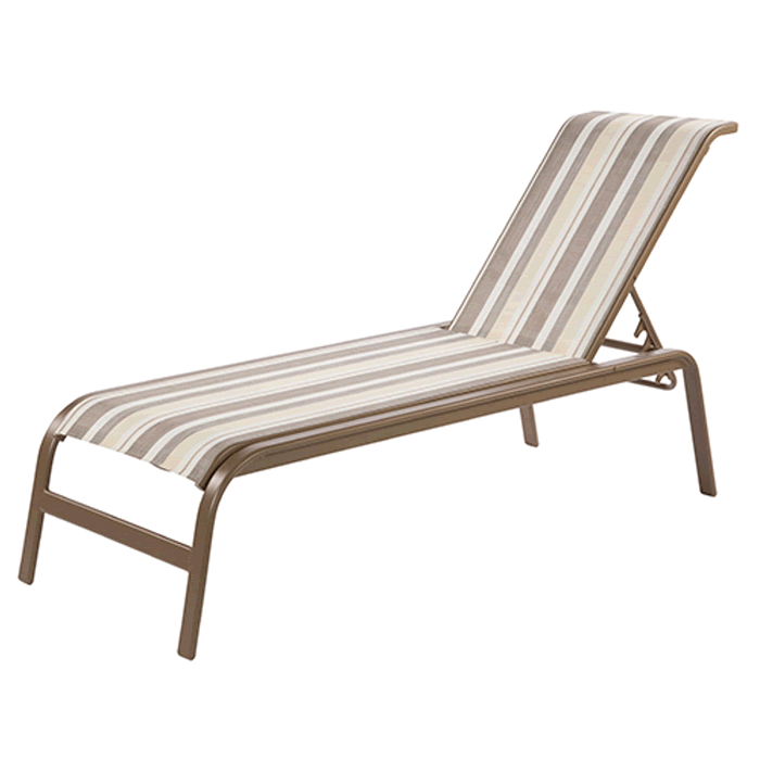 Anna Maria Sling Armless Chaise Lounge with Grade B Fabric