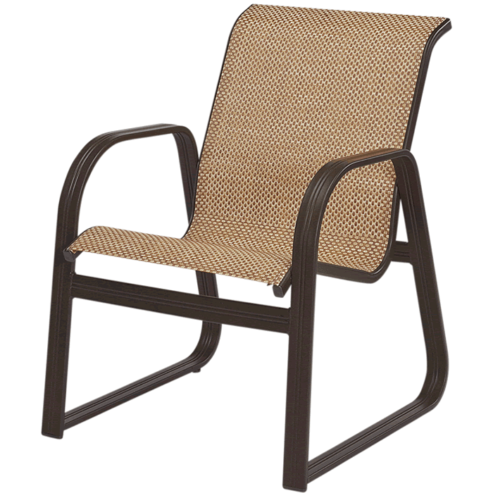 Cabo Sling Sled Base Dining Arm Chair
