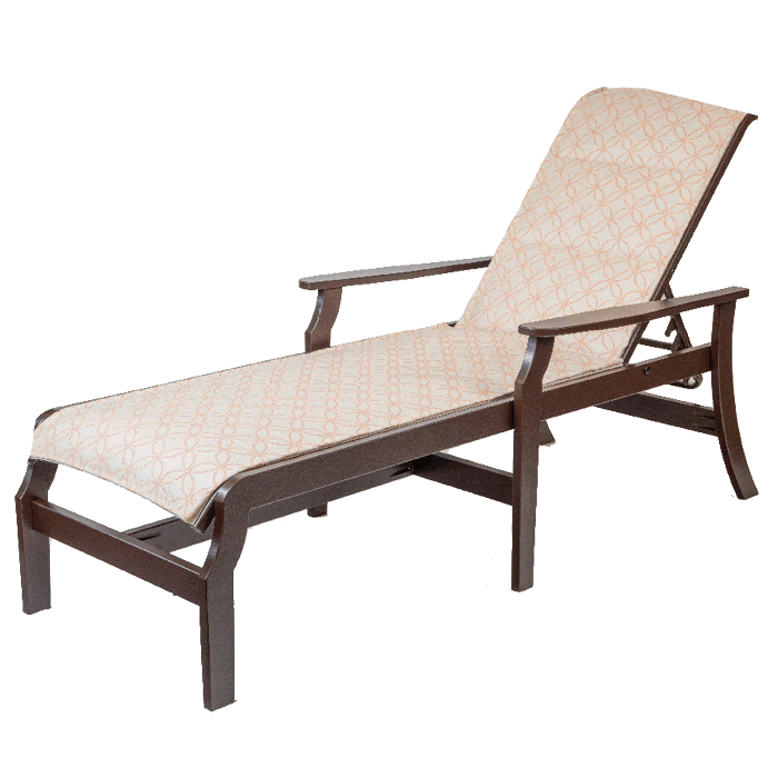 Covina Sling Chaise Lounge with Arms