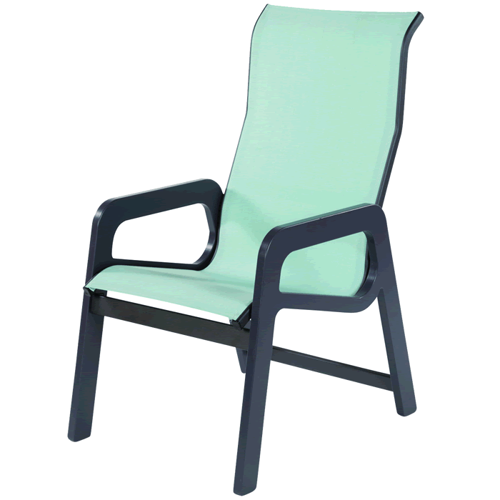 Malibu Sling High Back Dining Arm Chair