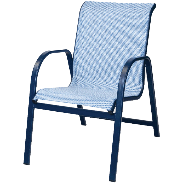 Ocean Breeze Sling Bolt-Thru Dining Arm Chair