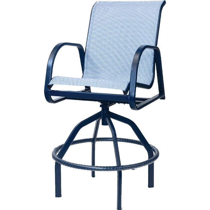 Ocean Breeze Sling Bar Swivel Arm Chair