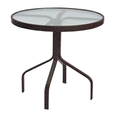 Round Acrylic Top Dining Table