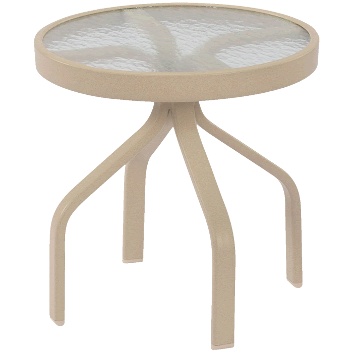 Round Acrylic Top Side Table