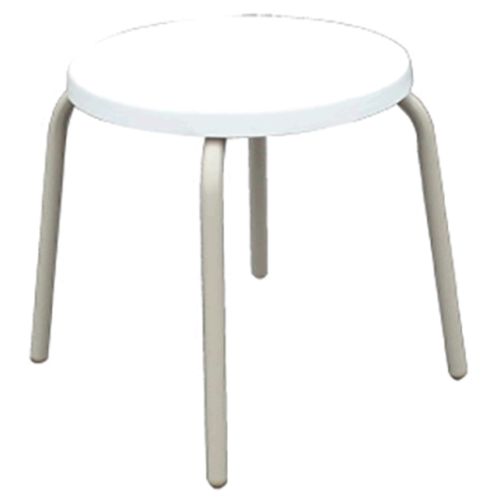 Quick Ship Round Fiberglass Top Stackable Side Table