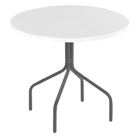 Round Fiberglass Topped Dining Table