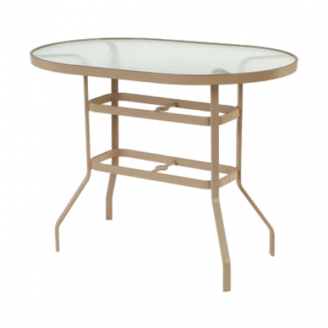 Oval Glass Top Bar Table