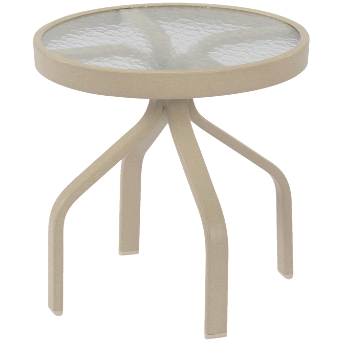 Rounf Glass Top Side Table